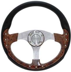 Show details for 14" Pursuit steering wheel kit with black adapter, regal burl/black Picture of 14" Pursuit steering wheel kit with black adapter, regal burl/black