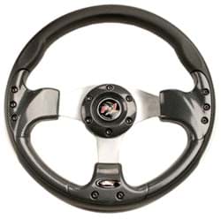 Show details for 12.5" steering wheel kit with chrome adapter, carbon fiber Picture of 12.5" steering wheel kit with chrome adapter, carbon fiber