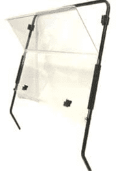 Show details for Fold down windscreen, clear, 1/4"acrylic, with rubber trims Picture of Fold down windscreen, clear, 1/4"acrylic, with rubber trims