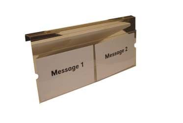 Picture of Clip on polycarbonate double message holder