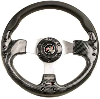 Picture of 12.5" steering wheel kit with black adapter, carbon fiber