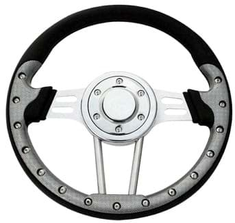 Picture of 12.5" Rally steering wheel kit with chrome adapter, carbon fiber