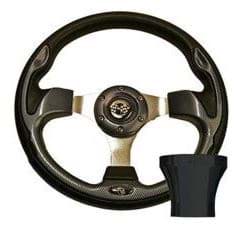 Picture of STEERING WHEEL KIT, CARBON FIBER/RALLY 12.5 W/BLACK ADAPTER,
