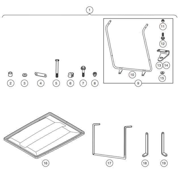 Picture of Kit, Canopy, Black 80" Fld Dwn