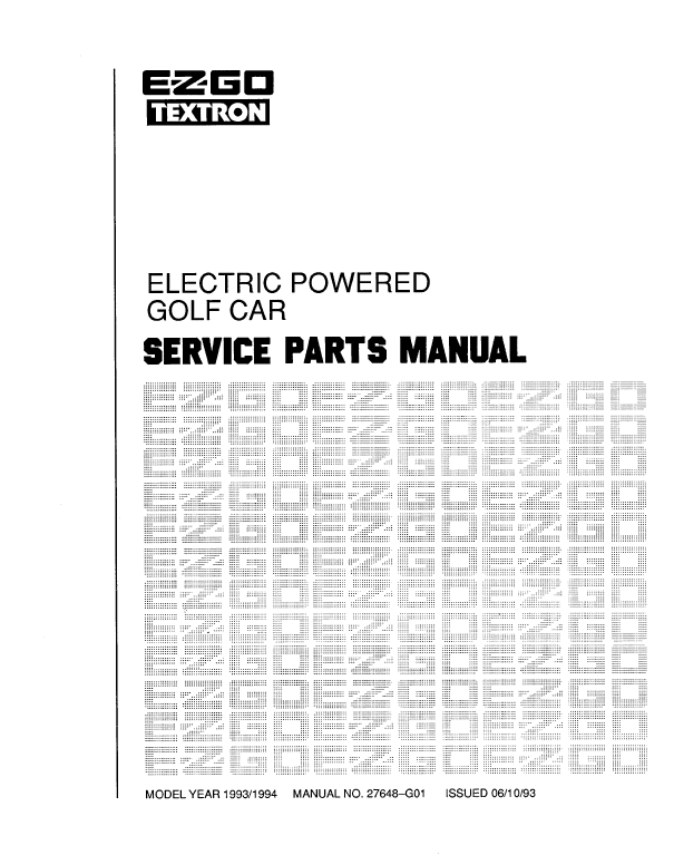 Picture of 1993 – 1994 – E-Z-GO – SM -  All Elec/Utility