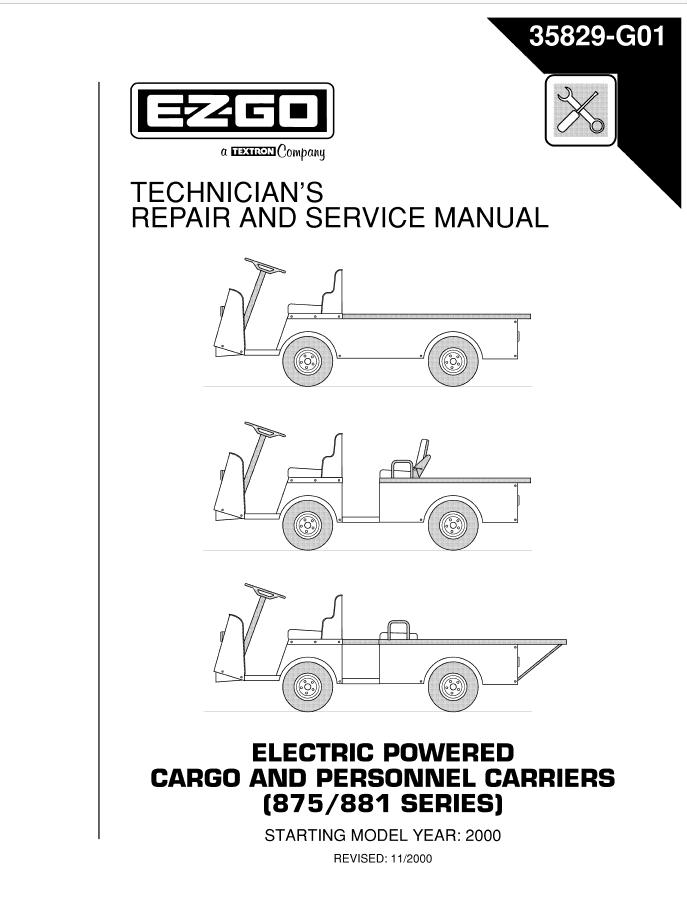 Picture of 2000 – E-Z-GO – 875_881-SERIES - SM - All elec/utility