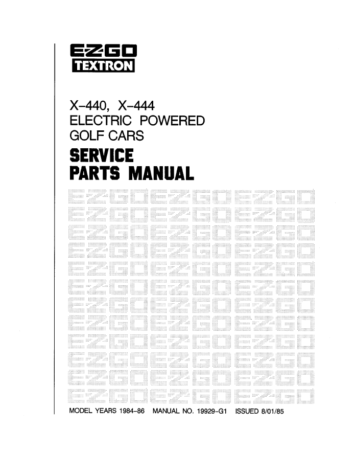 Picture of 1984-1986 – E-Z-GO – SM – X 440_444 - all elec/Utility