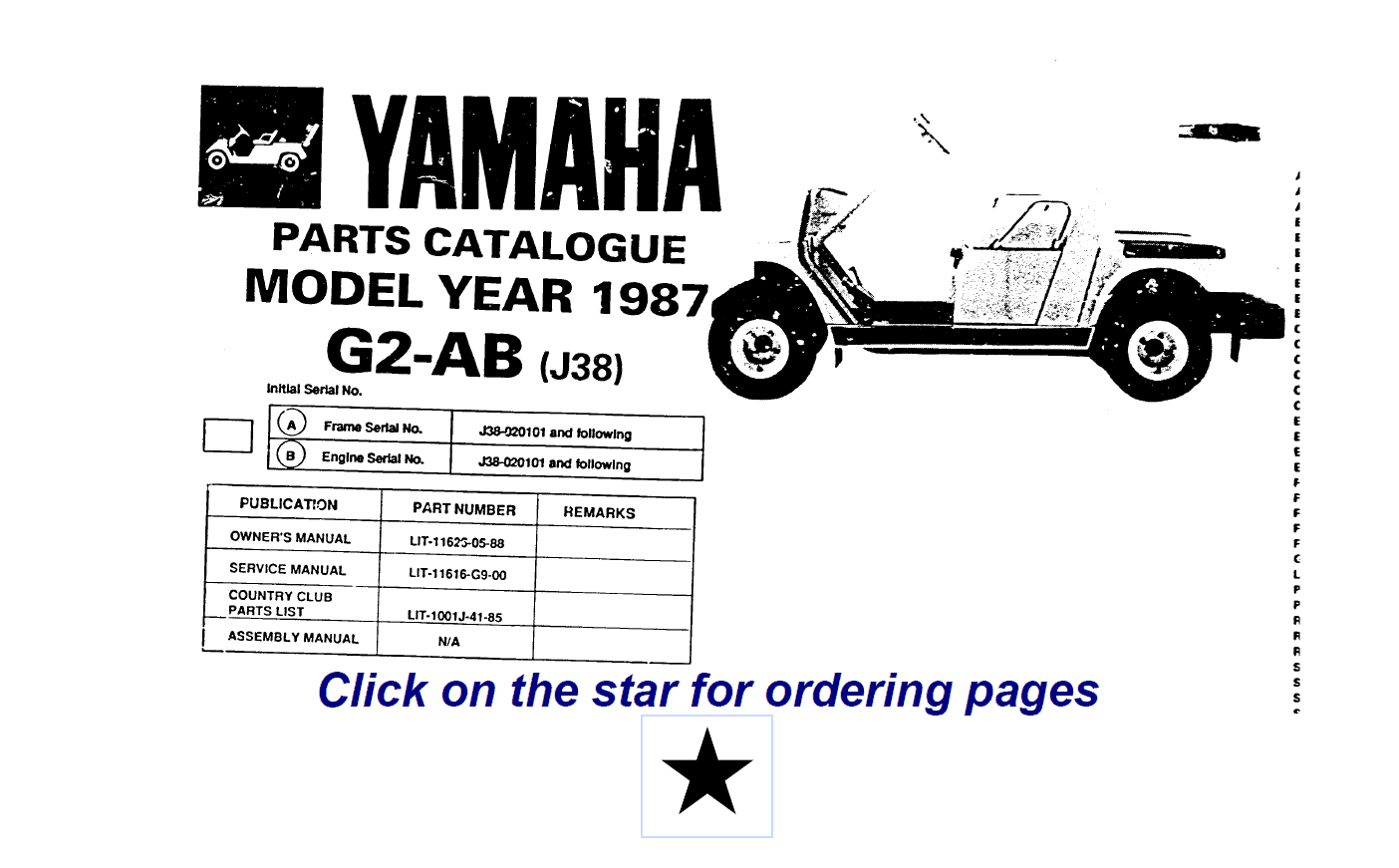 Picture of 1987 - Yamaha - G2 - AB - PC - GAS