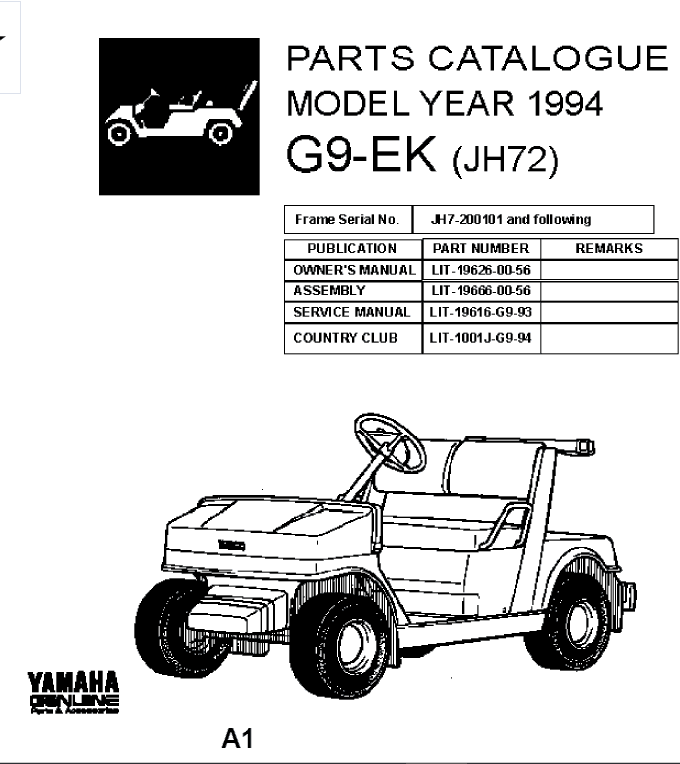 Picture of 1994 - Yamaha - G9 - EK - PC - All elec/utility