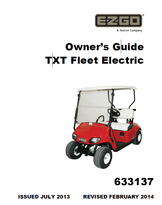 Picture of 2014 – E-Z-GO - TXT FLEET - OM - All elec/utility