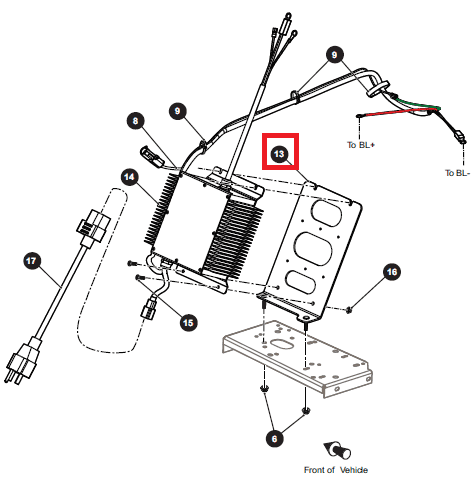 Picture of Bracket, charger mount weldment