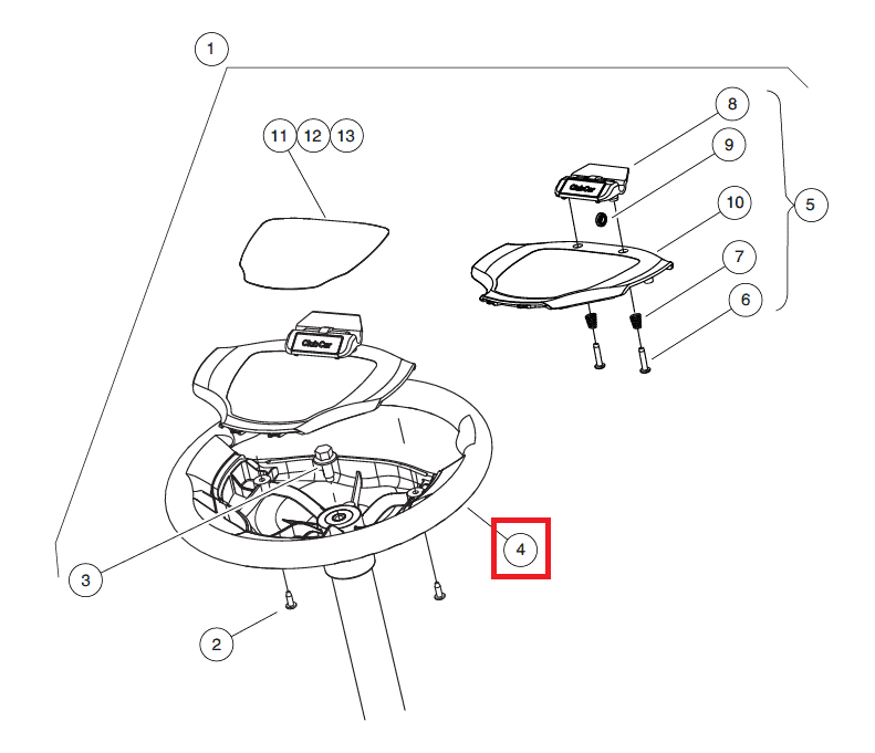 Picture of STEERING WHEEL, SOFT HEX