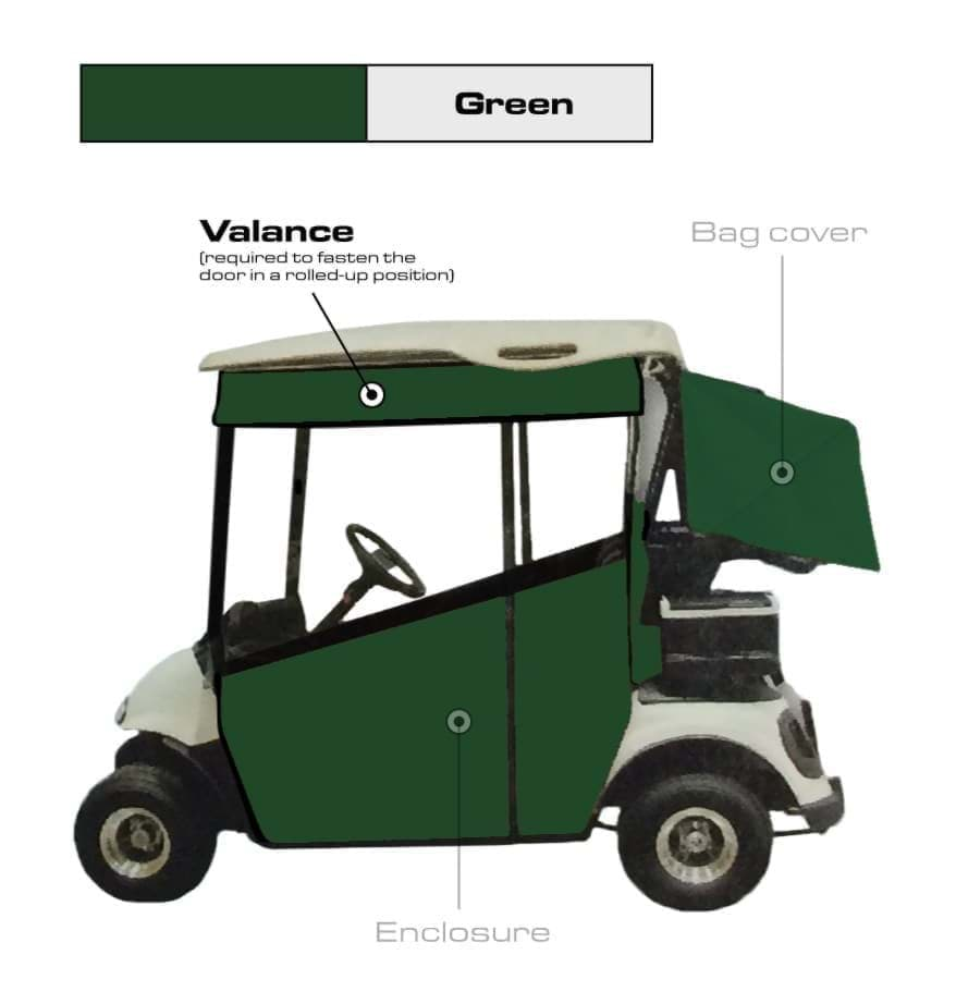 Picture of 3-sided track style enclosure, TXT, Forest Green